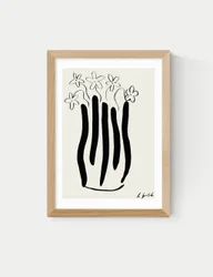 Abstract Vase Framed Art Natural