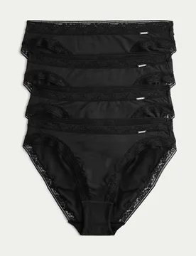 Pk Modal Rich with Silk High Leg Knickers Black female - Autograph - FashionsVida