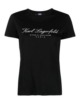 T-shirt con logo ricamato