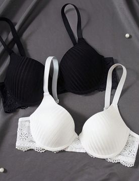 Set de 2 piezas de lencería de mujer con sujetador y tela de encaje