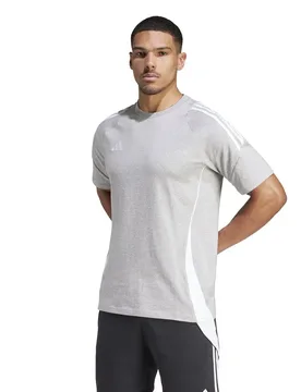 T-shirt à Manches Courtes Tiro24 Sweat Medium Grey Heather / White S - Adidas - FashionsVida