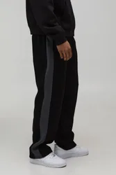 Herren Straight Fit Jogginghose mit Paneelen Black Größe Small