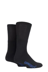 Pair Black Cushion Foot Cotton Work Socks Men's 7-11 Mens - - Black - Size: 7-11 Mens