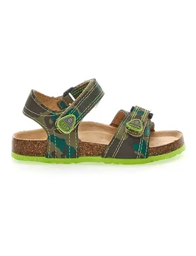 Sandalo 7711 Verde Camouflage con straps 29 - ASSO - FashionsVida