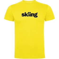 T-shirt à Manches Courtes Word Skiing Yellow L