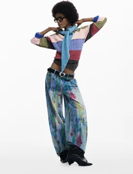 Pantalón de mujer denim arty - Desigual - FashionsVida