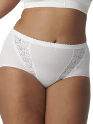 Womens Chic Maxi 4 Pack Briefs - White Cotton - Size 4xl