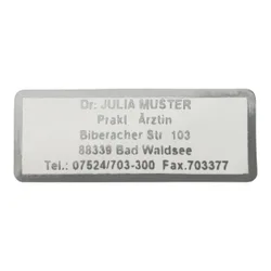 Namensaufkleber "Schrifttyp A" silber