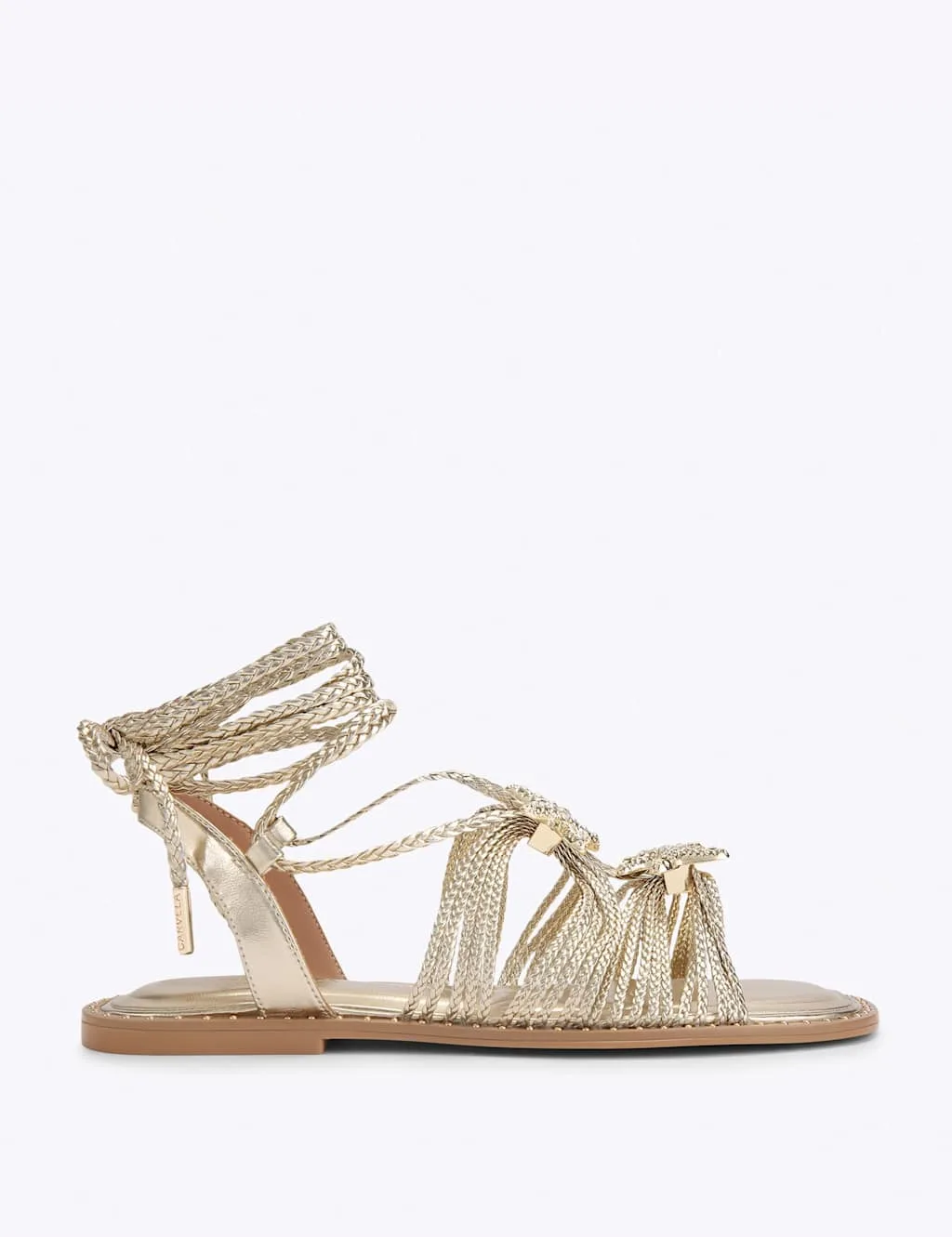 Embellished Ankle Tie Gladiator Sandals Silver female - Carvela - FashionsVida