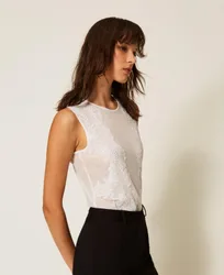 Body en tulle avec dentelle