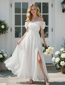 Vestido de verano bohemio estilo europeo y americano con pliegues, hombros descubiertos, elegante para actuaciones, vestido largo para fiestas, vestid