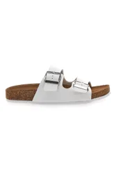 Ciabatte Bianche con Doppia Fibbia Made in Italy 335A00630SR 38
