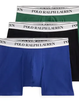 Polo Boxers 714830300 Brief 3 Unités Black / Blue Ycht / Verano Green M