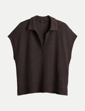 Poloshirt Sipin 3-D Struktur Braun 40