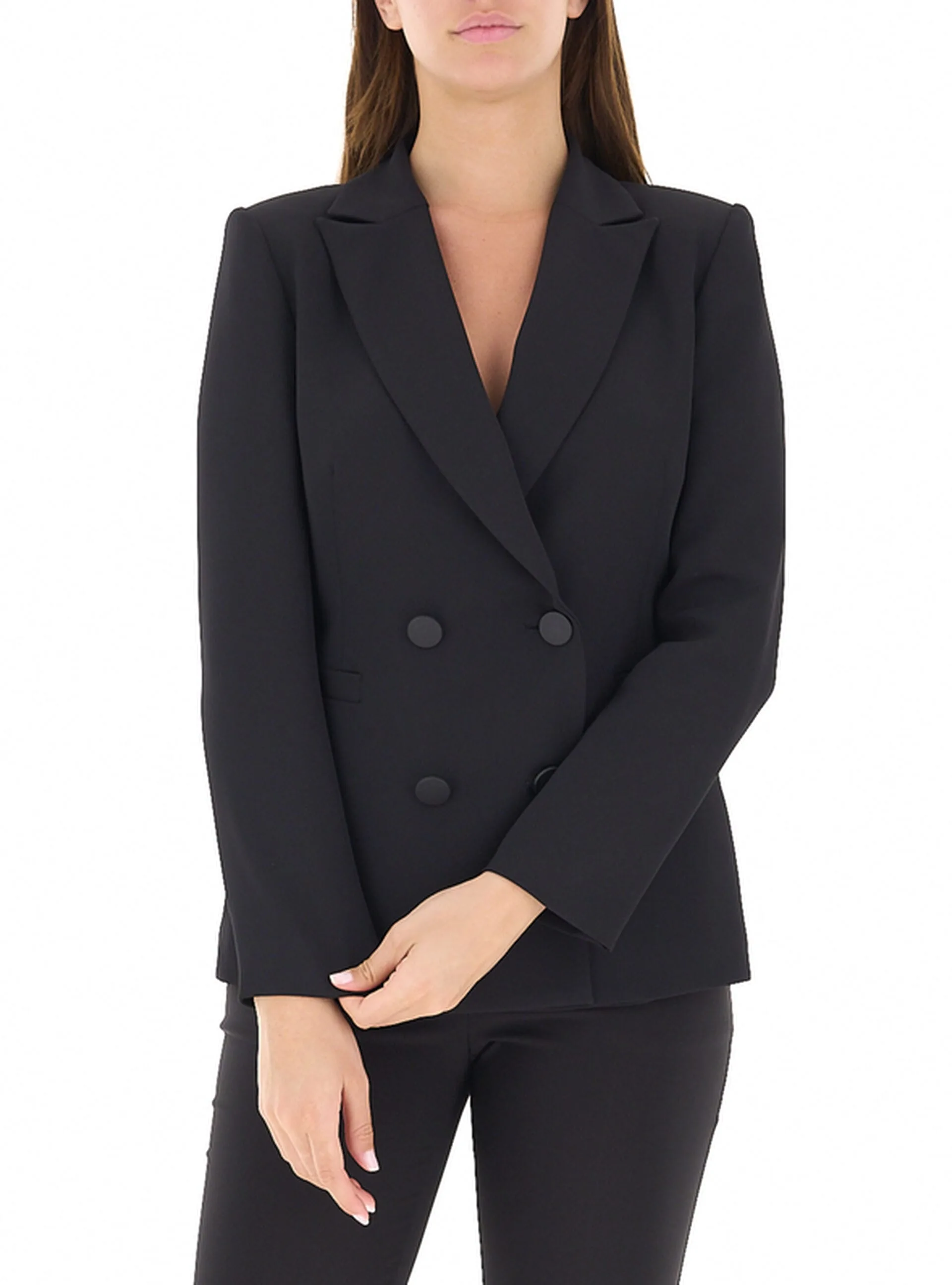 Blazer doppiopetto NERO S - Rinascimento - FashionsVida