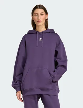 Hoodie Essentials Oversized Fleece XS Aurora Plum - Adidas - FashionsVida