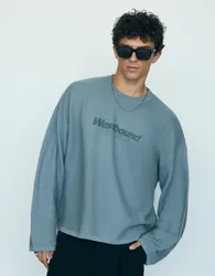 Pull Texturé Imprimé S Bleu