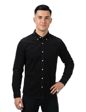 Camicia A Maniche Lunghe Classic Needle Cord Meteorite Black S