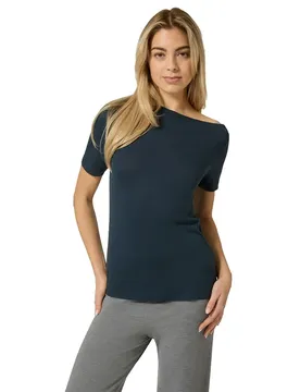T-shirt à Manches Courtes Drop Shoulder Loose Fit Blueberry M