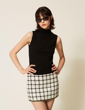 Top en maille avec détails au crochet