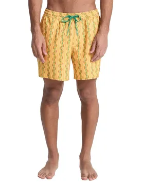 Pantaloncino Da Bagno Stretch Printed Volley 16´´ Mineral Yellow Horizon L