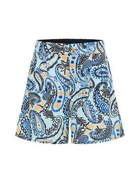 Shorts de lino azul claro 38