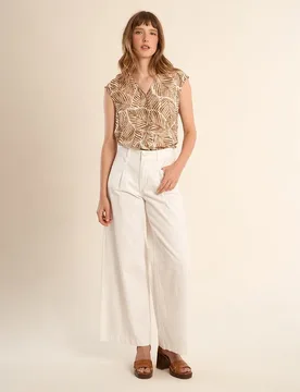 Pantalón de mujer tobillero acampanado - Molly Bracken - FashionsVida