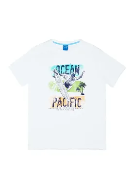 T-shirt à Manches Courtes Broulee White / Multicolour L