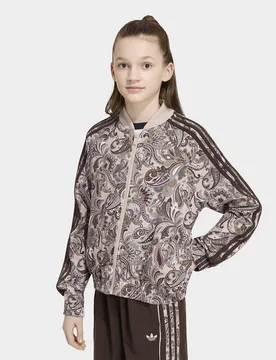 Womens Giacca Da Allenamento Sst Loose Cropped Paisley - Marrone, marrone marrone Bambino taglia 9-10Y - Adidas - FashionsVida