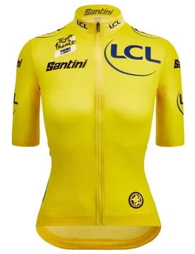 Maglia A Maniche Corte Tour De France Avec Zwift Yellow 2025 Yellow - Santini - FashionsVida