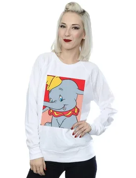 Dumbo Portrait Sweatshirt - White - Size: L - Disney - FashionsVida
