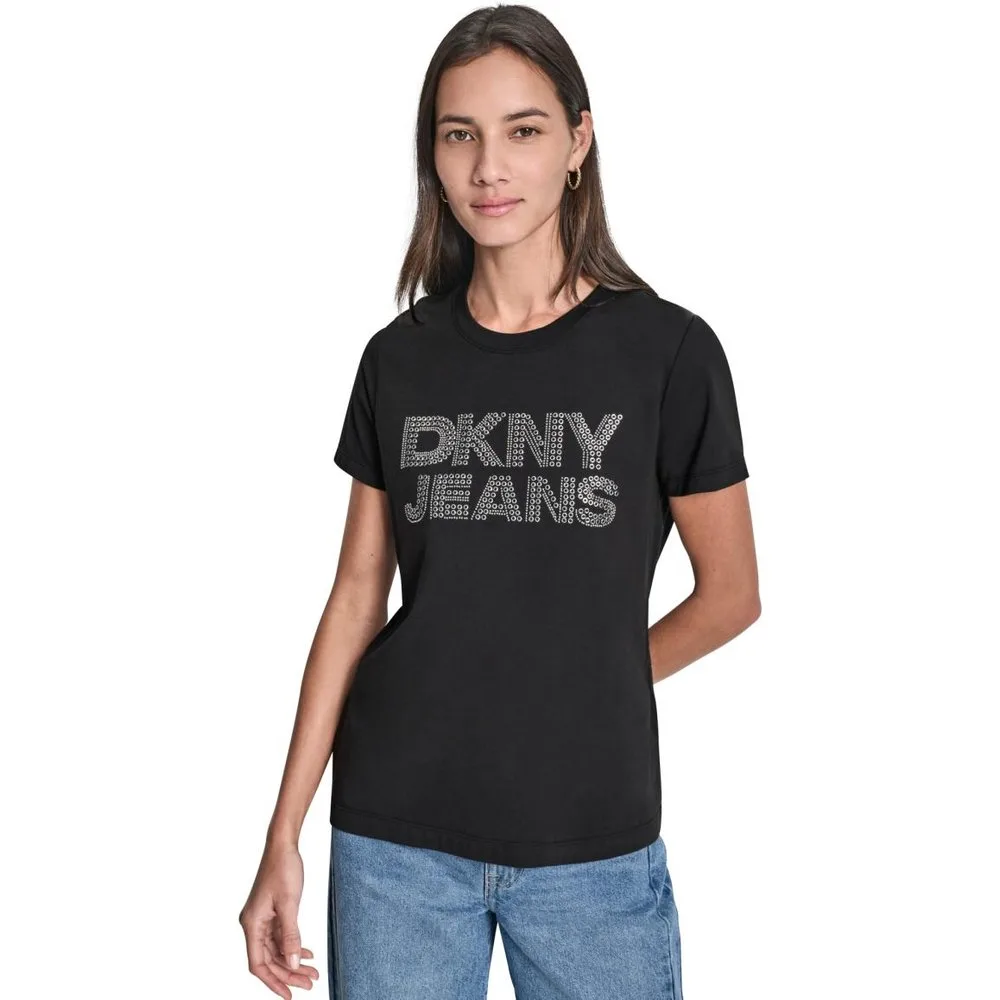 Camiseta de mujer de manga corta con logo - DKNY Jeans - FashionsVida
