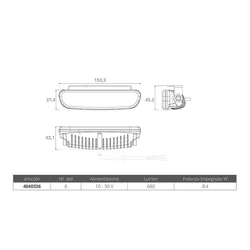 Ip65 6 Led Projector White One Size unisex