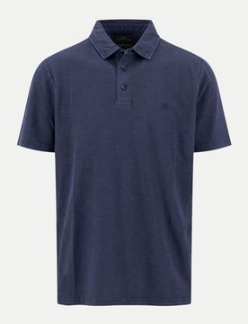Polo, garment dyed Blau XL