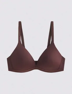 Pieza Sujetador sin aros con copa suave y cómodo estilo V para mujer, color liso, para verano - Shein - FashionsVida