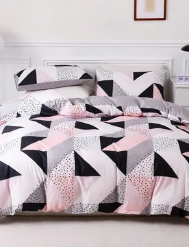 Juego De Ropa De Cama Con Patrón De Puntos De 3 Piezas - Shein - FashionsVida