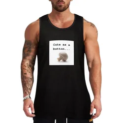 Cute As A Button Tank Top Athletic Gym Tank Top Sleeveless Quick Dry Training