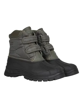Women's 'Grit' Cushioned Waterproof Touch Strap Short Muck Hiking Boots in Khaki Size: 6 - Khaki - Size: 6 - Mountain Warehouse - FashionsVida
