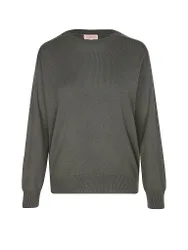 Pullover in cashmere oliva XS