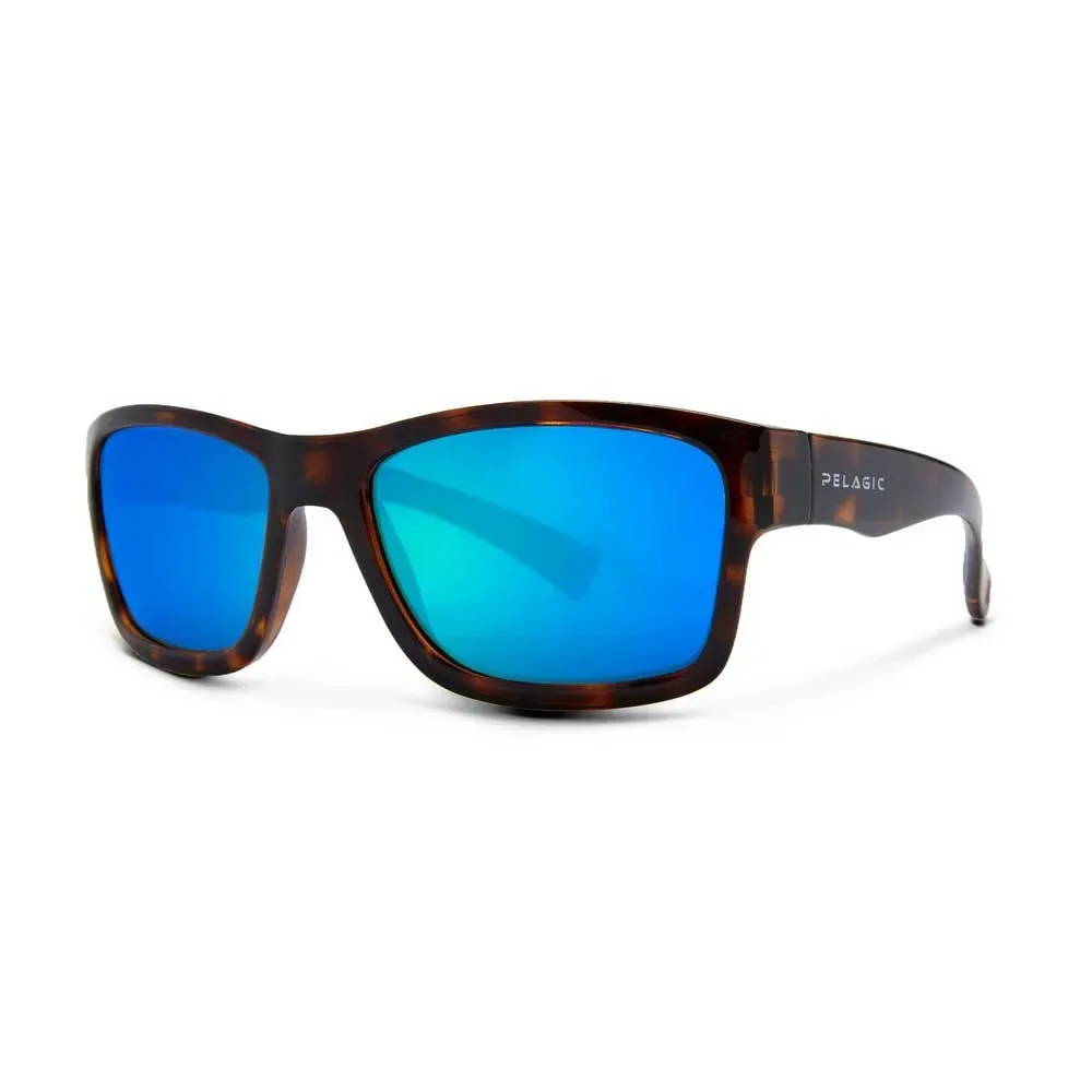 Ballyhoo Polarized Sunglasses Tortoise Blue One Size Men - PELAGIC - FashionsVida
