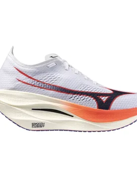 Wave Rebellion Pro 3 Running Shoes White / Baritone Blue / Fiery Cora UK 9.5 Men,Women - Mizuno - FashionsVida