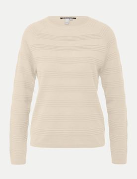 Strickpullover Strukturiert Beige M