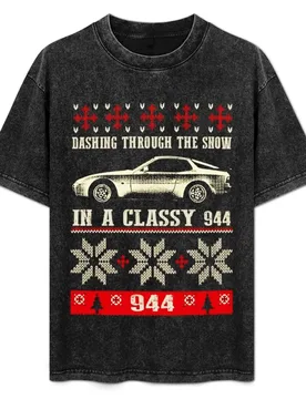 The snow in classic car 944funny Christmas gift 2019 T shirt T-Shirt Casual Fashion Short Sleeve Cotton T-Shirt - Aliexpress - FashionsVida
