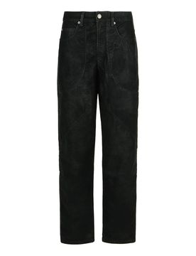 Pantaloni in pelle in finto kelvina