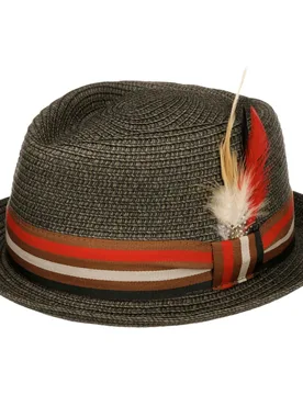 Four-Colour Band Player Straw Hat - black - Size: M (56-57 cm) - Hatshopping.co.uk - FashionsVida
