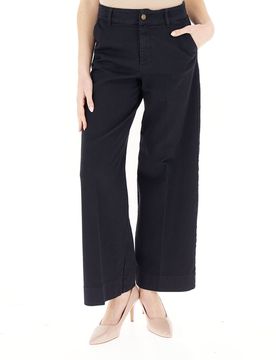 Pantalone in twill BLU NOTTE 44