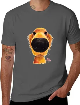 Labrador / Golden Retriever PRiNT ' NoSeY DoG RoY ' BY SHiRLeY MacARTHuR T-Shirt Sporty Breathable Short Sleeve T-Shirt - Aliexpress - FashionsVida