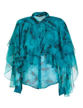 Camicia con stampa fantasia a maniche lunghe