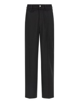 Pantaloni con inserto in denim