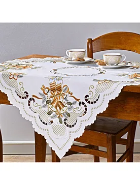 Weihnachtstischdecke "Kerzen", 85 x 85 cm - 3Pagen - FashionsVida